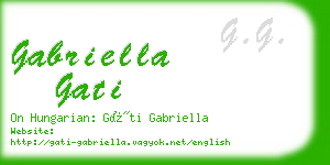 gabriella gati business card